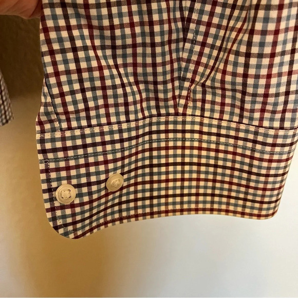 Nordstrom Men's Shop non iron plaid long sleeve button down shirt size 17 - Picture 5 of 12